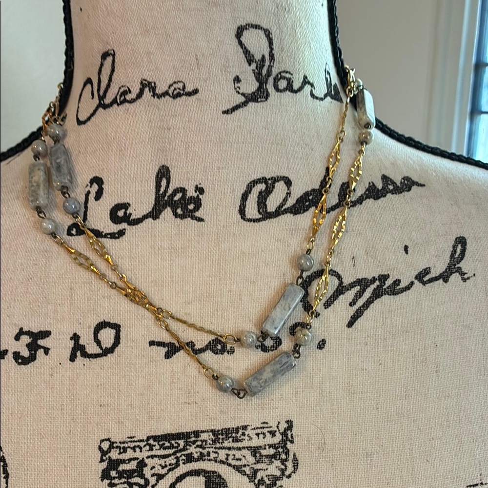 Gold and Silver Beaded Necklace - Picture 4 of 6